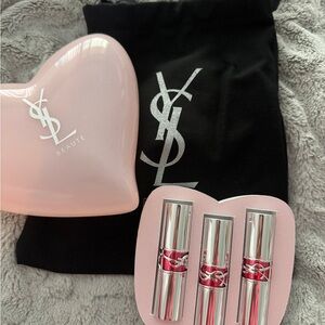 YSL Loveshine Candy Glaze Lip Gloss Stick Set *NEW & exclusive gift heart case*